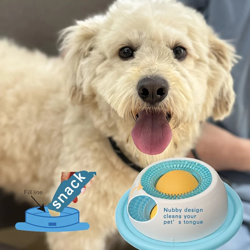 Pet Slow Feeder Lick Mat with Textured Grooves and Non-Slip Base