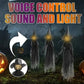 Illuminated Witch Figures Set of 3 with Sound Sensor and Flickering Lights