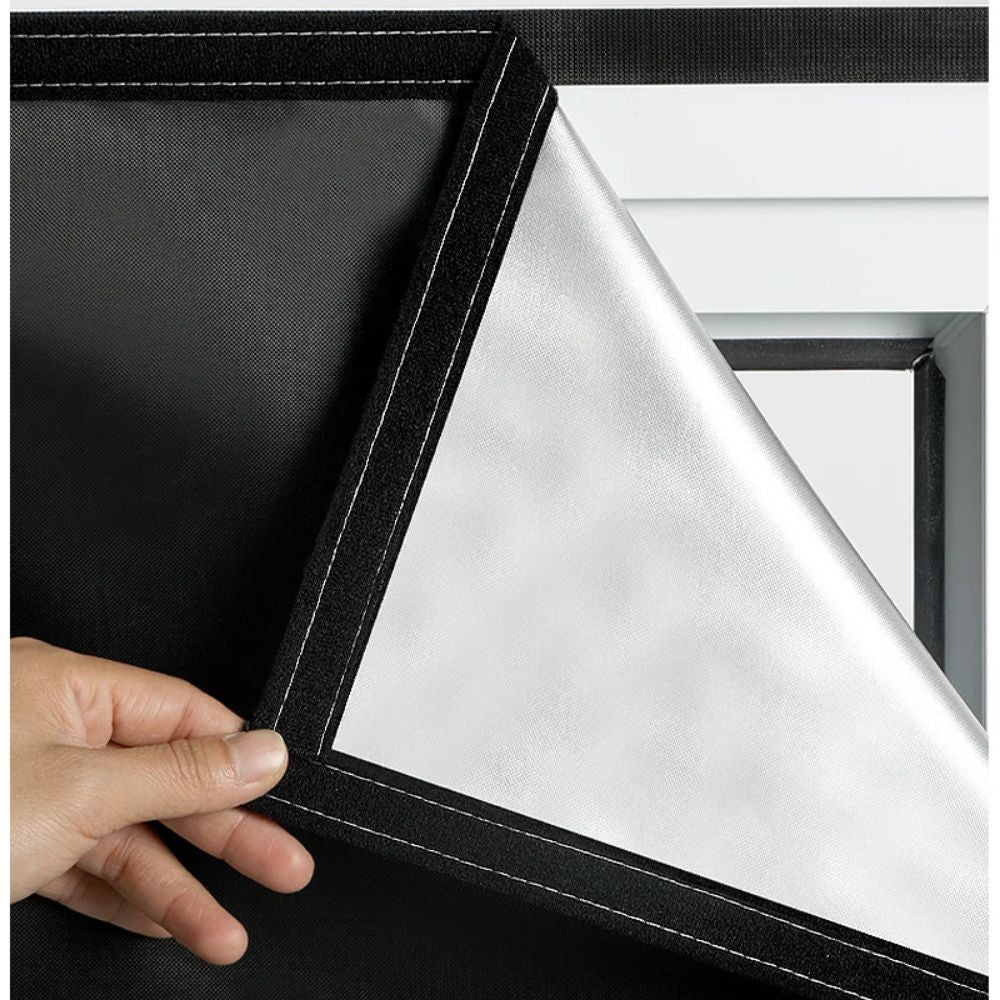 Blackout Window Film with Static Cling and Heat Reduction, Trim-to-Fit Matte Black