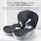 Seat Cushion with Memory Foam Core and Curved Backrest, Anti-Slip Base