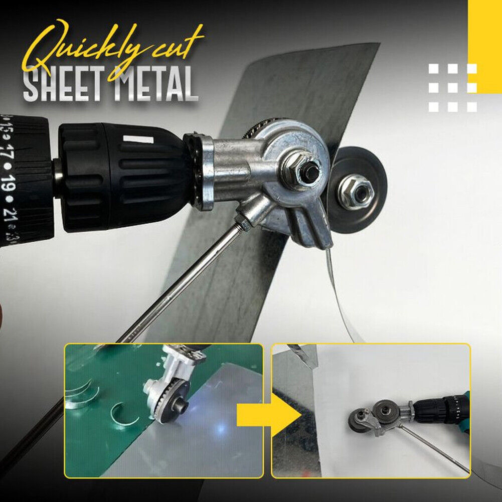 Metal Sheet Cutter Attachment for Electric Drills with Blade Guard