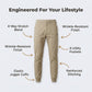 Stretch Cargo Jeans with Six Pockets and Slim Flexible Fit