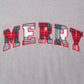 Plaid Appliqué Sweatshirt with Long Sleeves and Hip Length, Crewneck Style