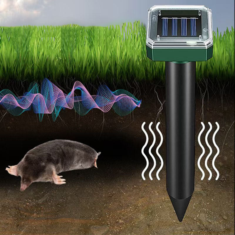 Ultrasonic Rodent Repellent with Solar Panel and Variable Frequency Waves