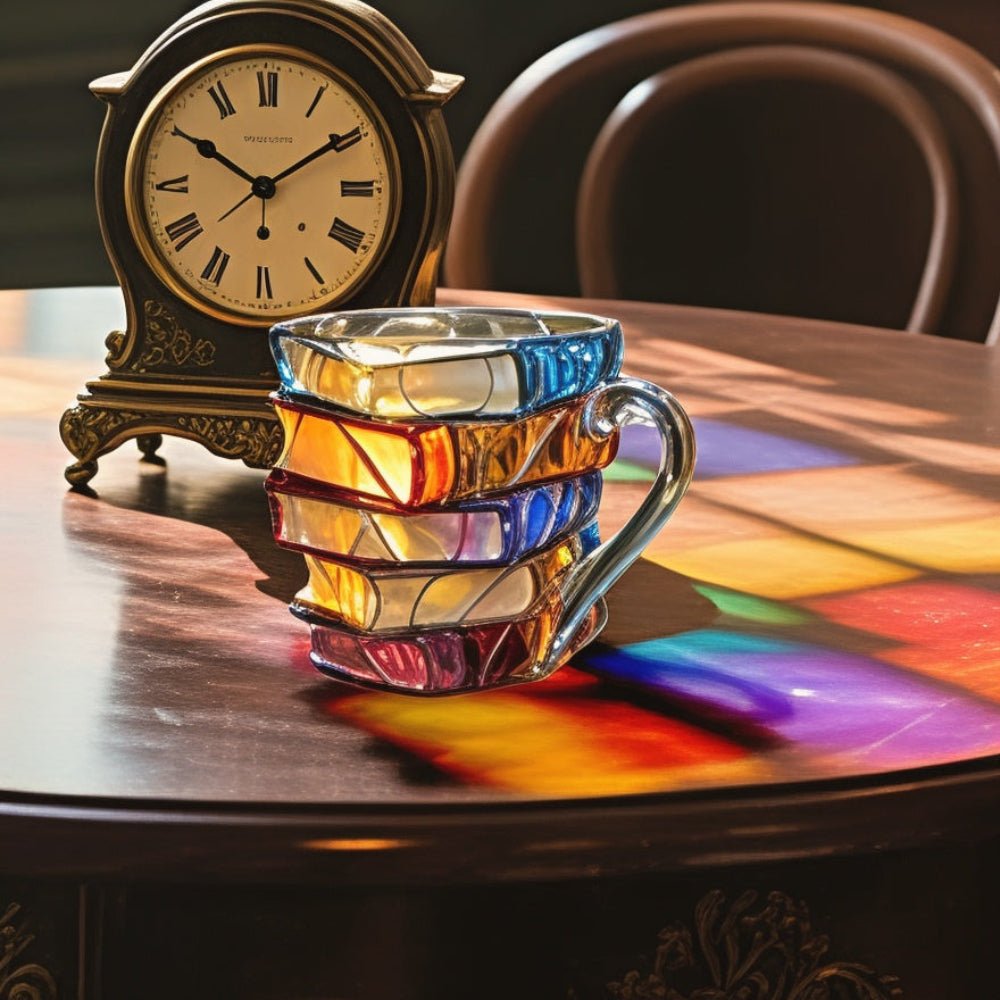 3D Book Spine Glass Coffee Mug Literary Gift Book Lovers - LICHTZOONE