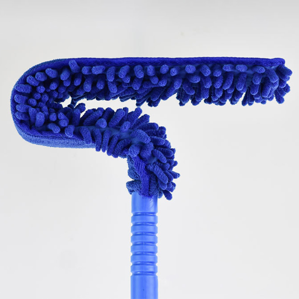 Extendable Ceiling Fan Duster with Bendable Microfiber Head and Aluminum Pole
