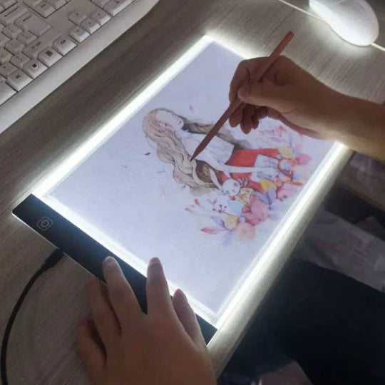 sjbackyard LED Drawing Tablet, Ultra-Thin Light Pad for Tracing and Sketching