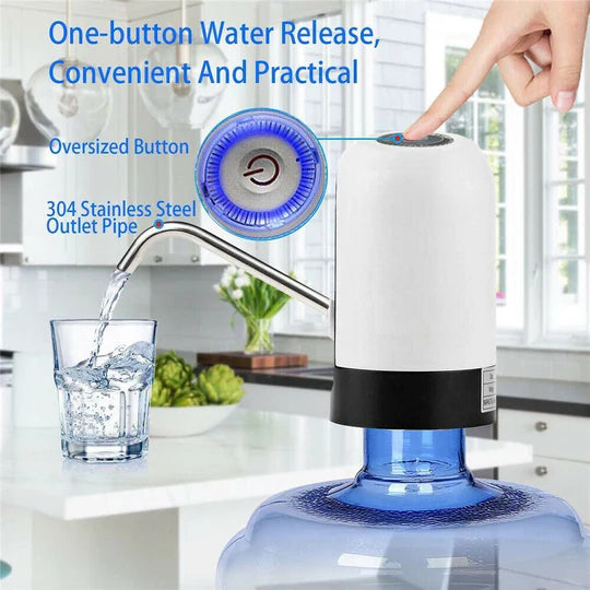 Automatic Water Dispenser for Bottled Water, USB Rechargeable Touch Control