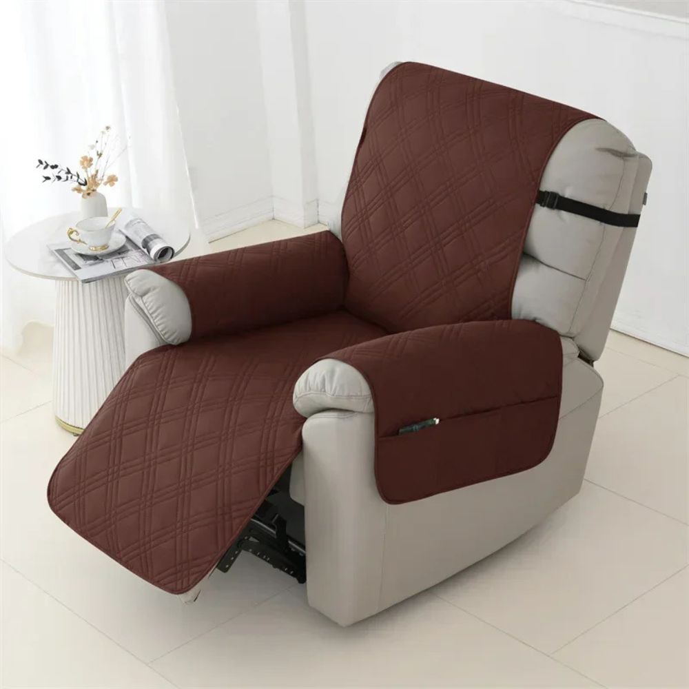 Quilted Chair Cover with Liquid-Repellent Fabric and Pet-Resistant Stitching