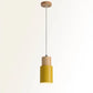 Metal and Wood Pendant Light, Modern Industrial Design