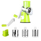 Rotary Vegetable Grater with Three Interchangeable Blades and Suction Base