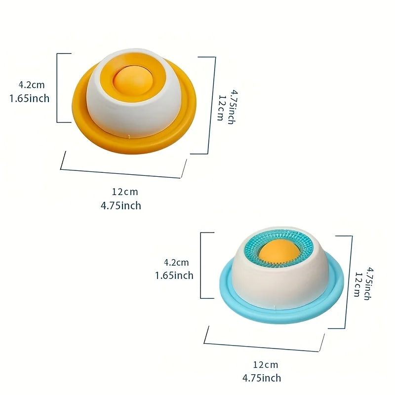 Pet Slow Feeder Lick Mat with Textured Grooves and Non-Slip Base