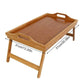 Folding Bamboo Bed Tray with Stable Surface and Foldable Legs