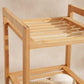Bamboo Bath Rack with Three Open Shelves and Natural Wood Finish