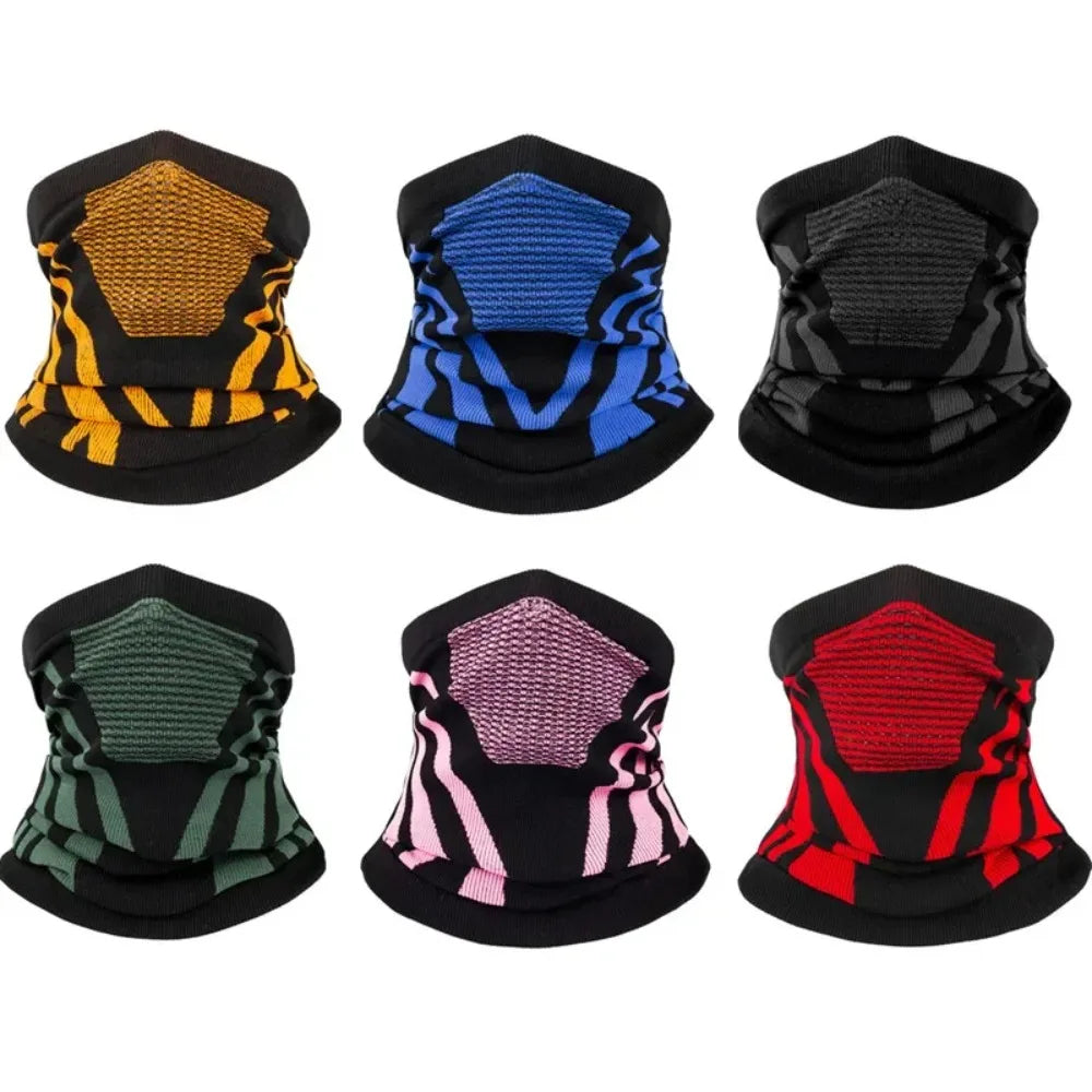 Wind Blocking Neck Gaiter with Inverted Triangle Airflow and Stretchy Fit