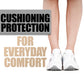 Silicone Toe Protectors with Friction Reducing Cushion and Clear Design, Washable