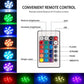 Color Changing Submersible Pool Light with 12-Color Remote and Automatic Modes