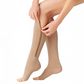 Knee High Compression Socks with Side Zipper and Open Toe, 20-30 mmHg