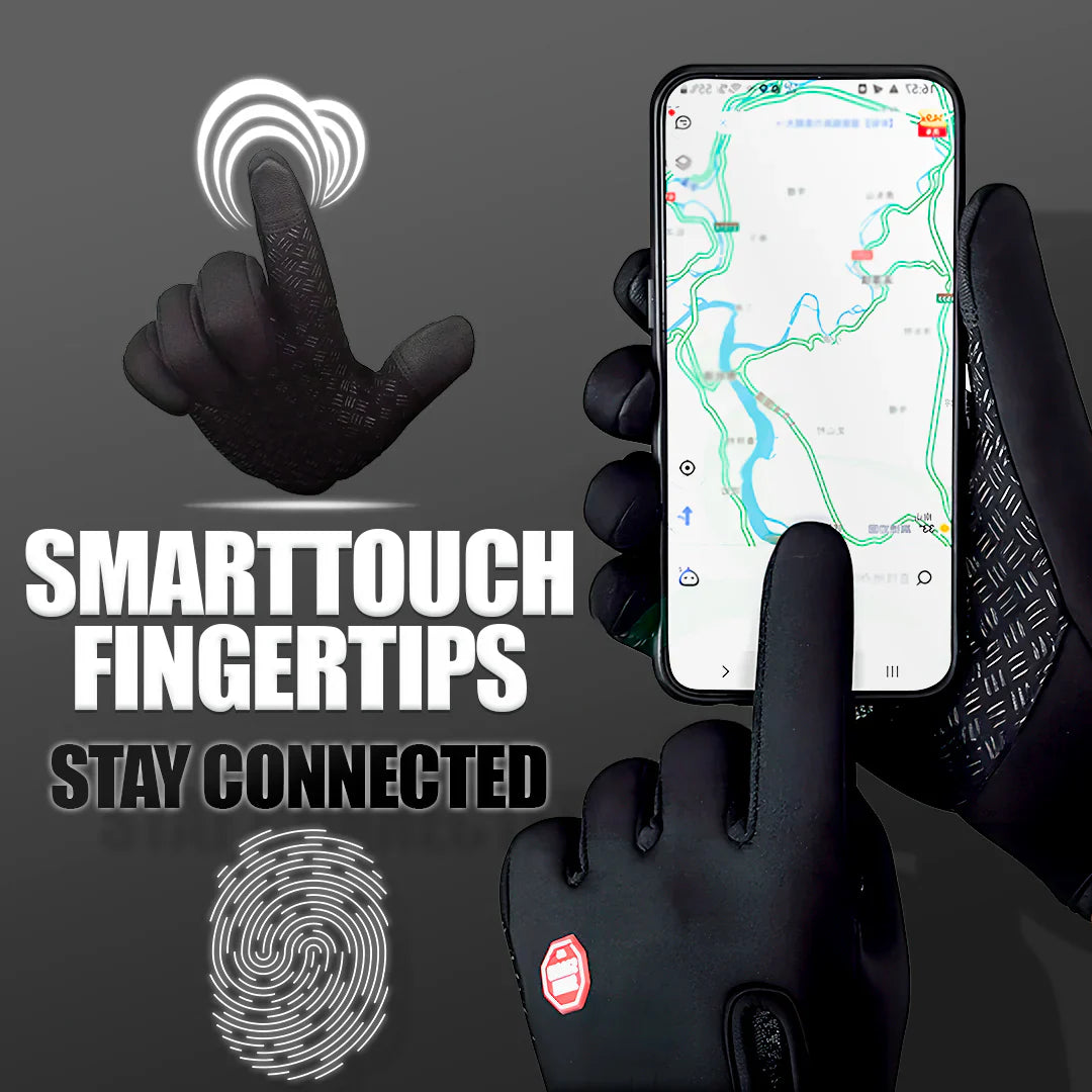 Insulated Winter Gloves with Waterproof Membrane and Touchscreen Tips, Anti-Slip Palm