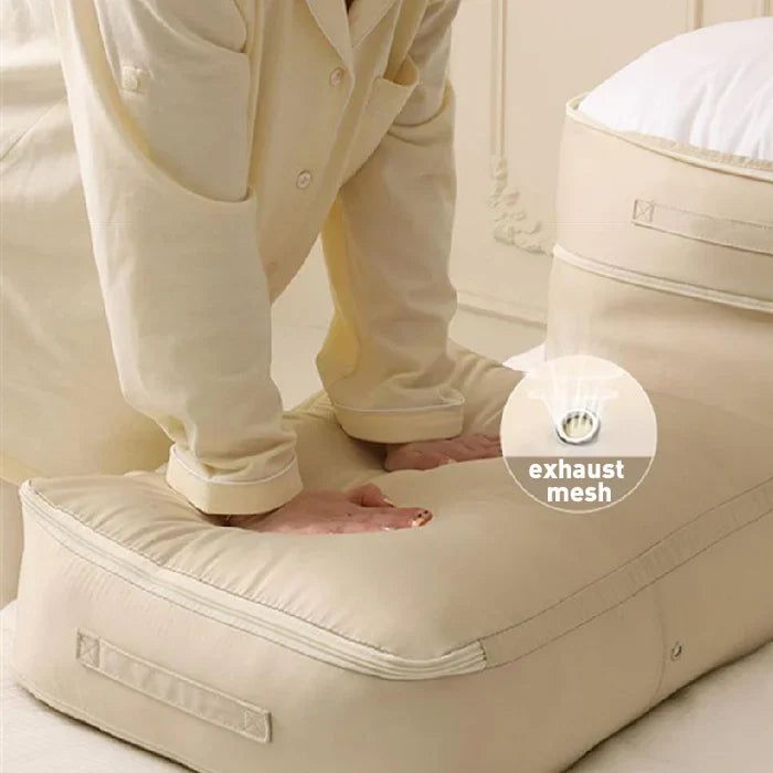 Compression Storage Bag with Built-In Zipper and Moisture-Resistant Fabric, Sturdy Handles