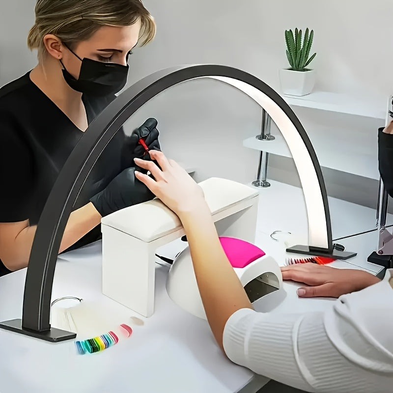 Arc LED Desk Lamp with Adjustable Brightness and Color Temperature Control