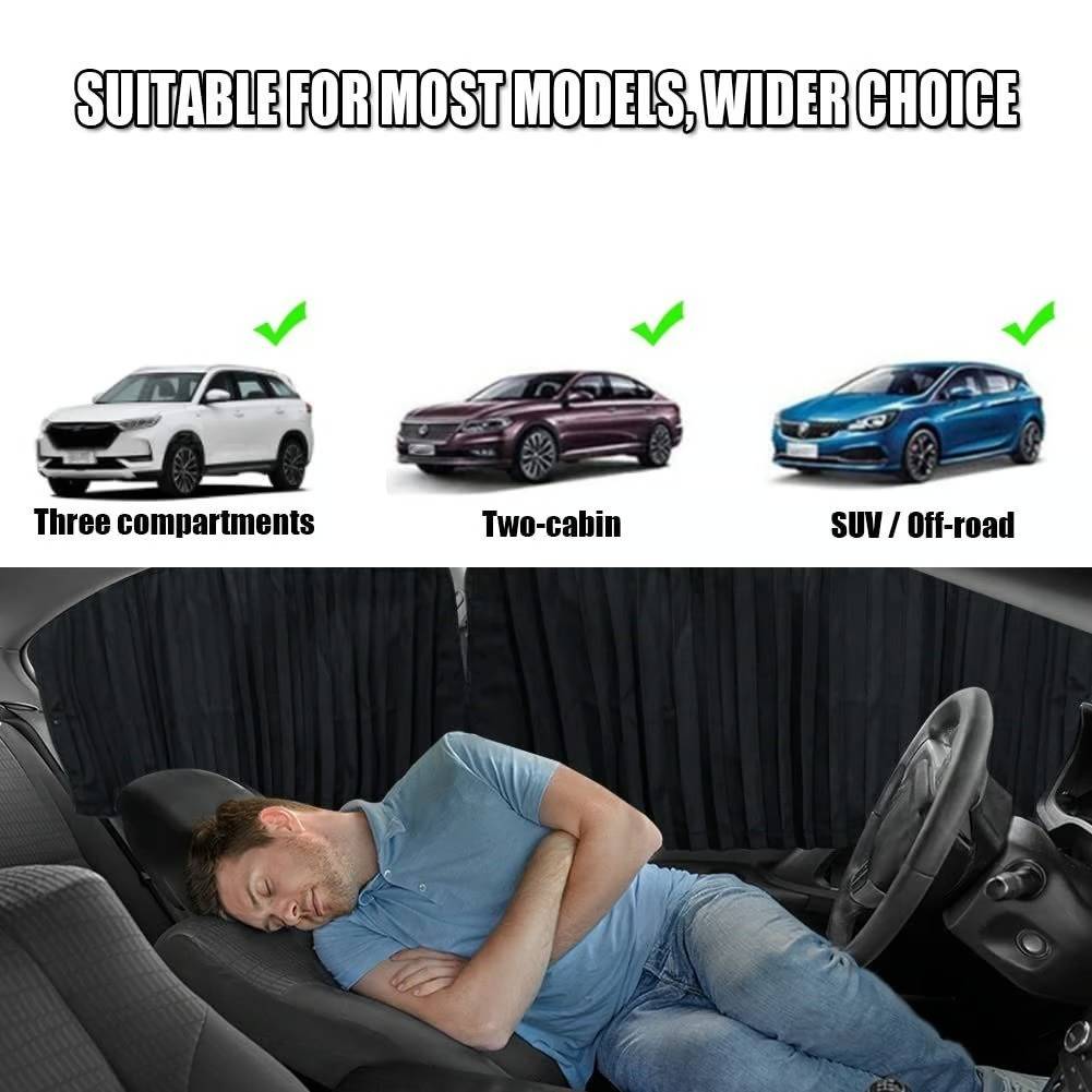 Magnetic Car Window Shade with UV Protection and Sliding Track System
