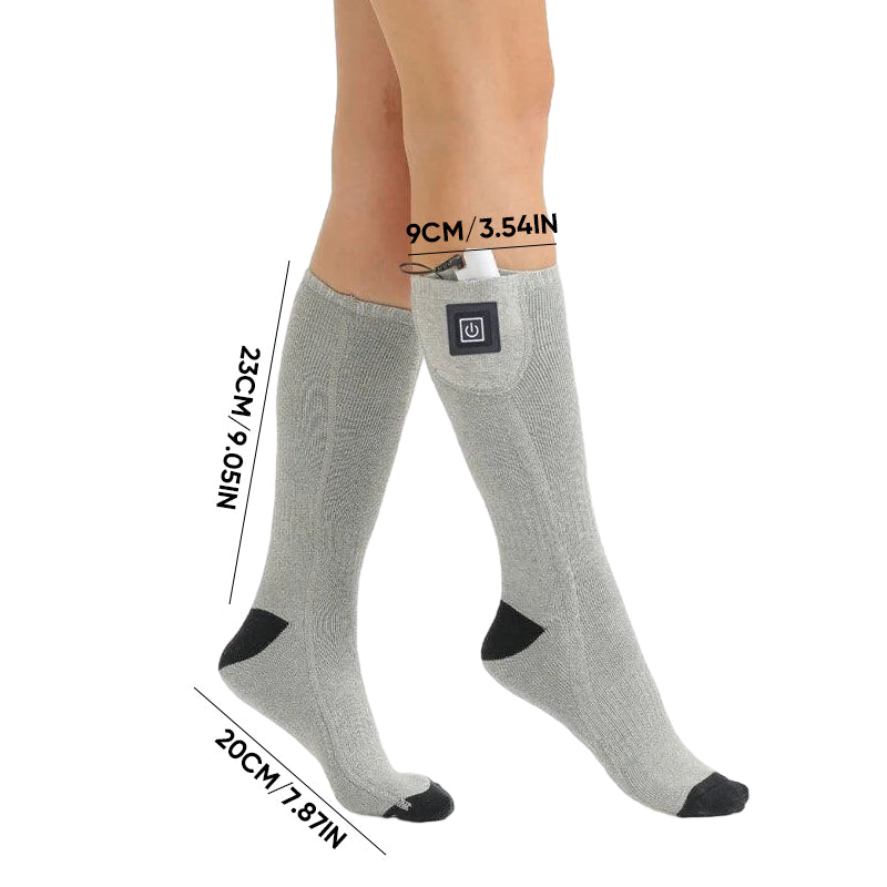 Rechargeable Heated Socks with Adjustable Temperature Settings and 8-Hour Battery Life