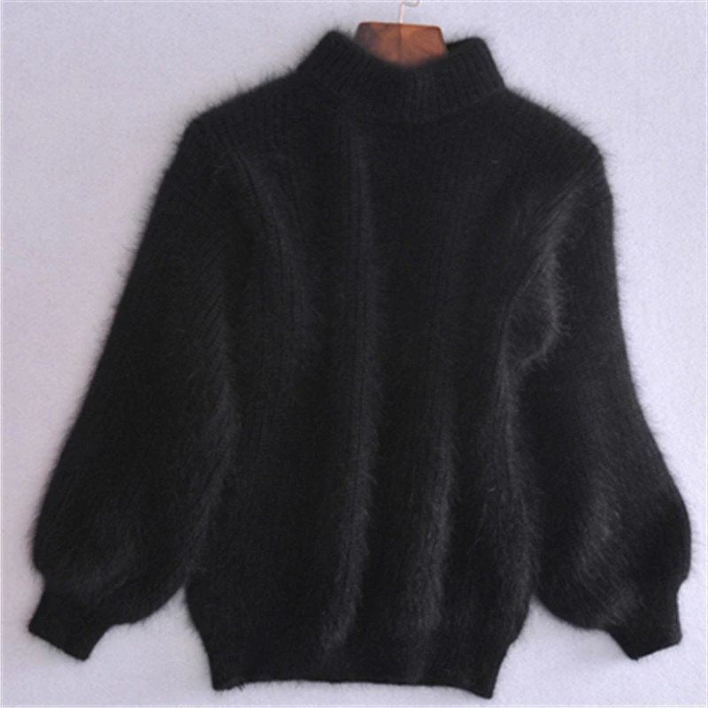 Loose Knit Sweater with Hip Length Cut and Soft Fabric, Vintage Inspired