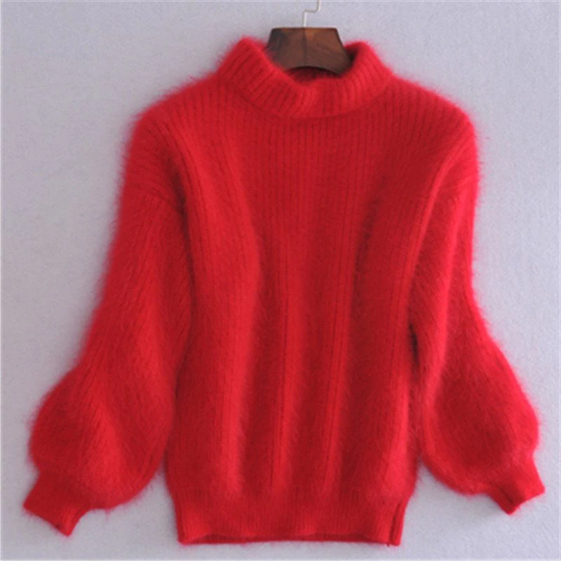 Loose Knit Sweater with Hip Length Cut and Soft Fabric, Vintage Inspired