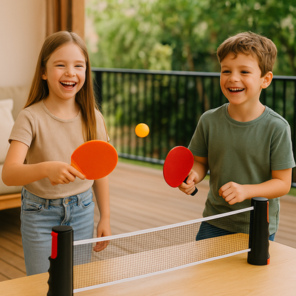 Retractable Table Tennis Net with Adjustable Clamps for Multiple Table Sizes