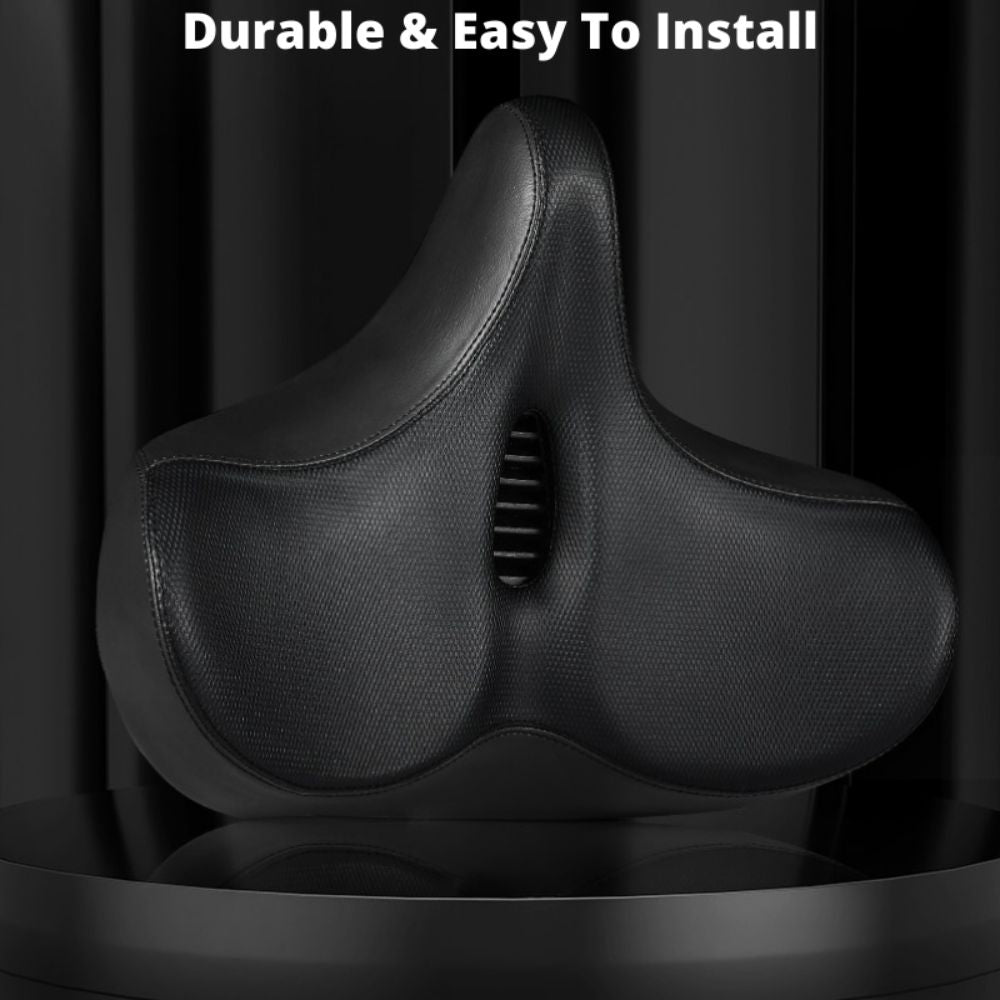 Oversized Bike Saddle with Dual Spring Suspension and Ventilated Foam Cushion