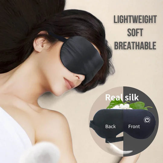 Rechargeable Heated Eye Mask with 3 Heat Modes and Removable Silk Cover