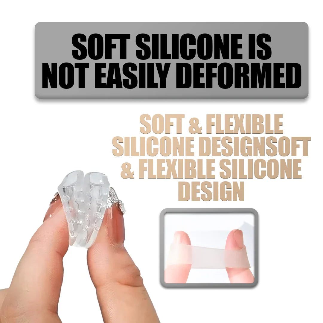 Silicone Toe Protectors with Friction Reducing Cushion and Clear Design, Washable
