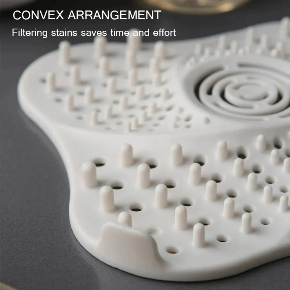 Spiral Rubber Drain Hair Catcher with Suction Cup Base and Lift Handle All Vera Mart