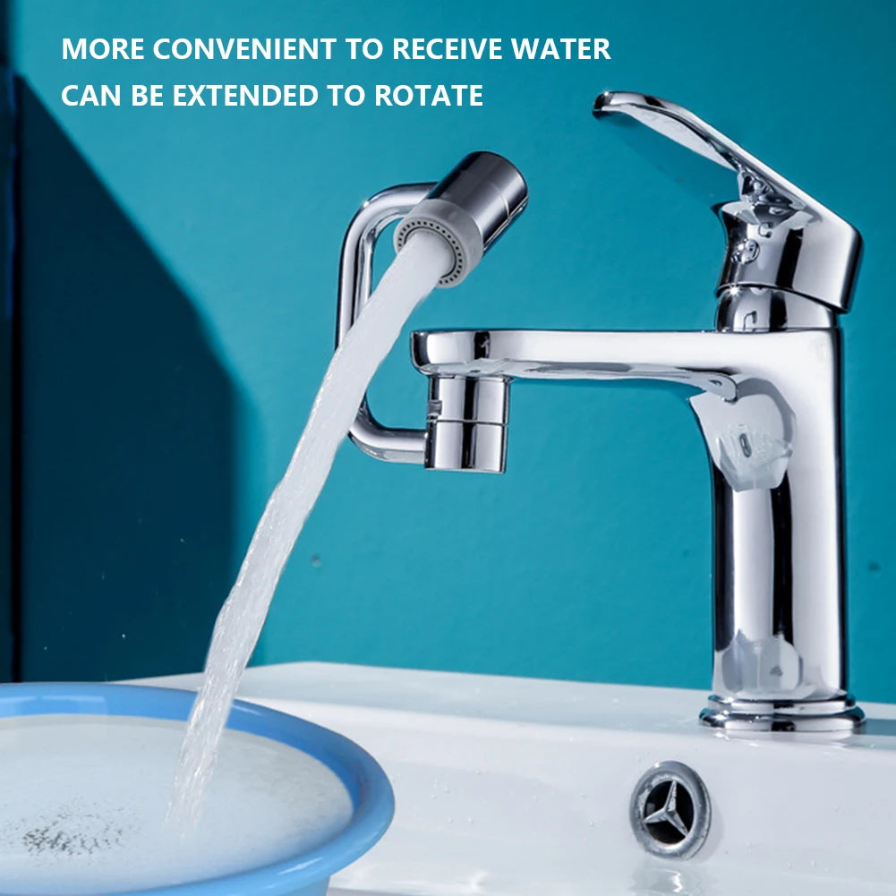 Rotating Faucet Extender with Dual Spray Modes and 1080 Degree Flexibility