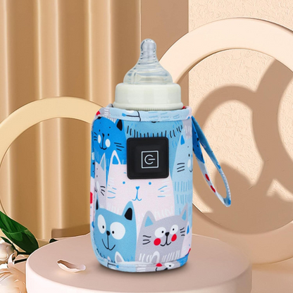 Travel Bottle Warmer with Adjustable Temperature and Universal Bottle Fit