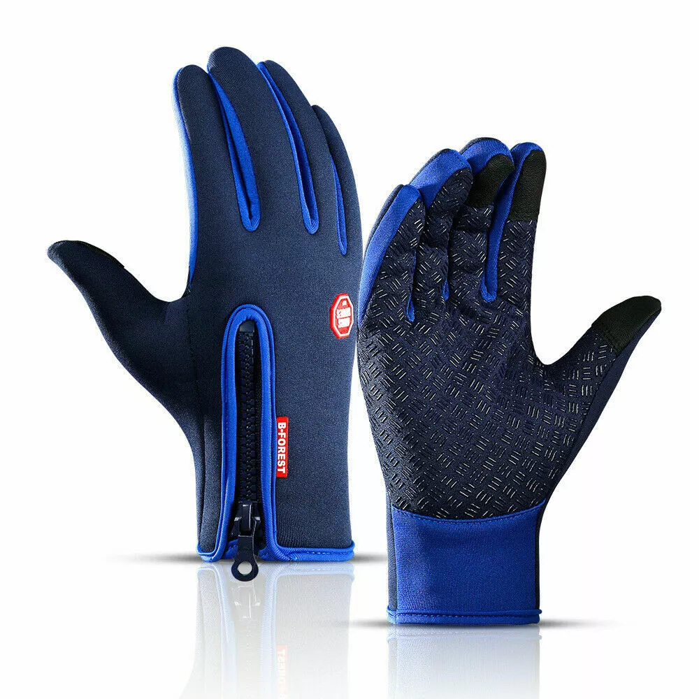 Touchscreen Winter Gloves with Waterproof Shell and Insulated Thermal Lining, Silicone Grip Palms