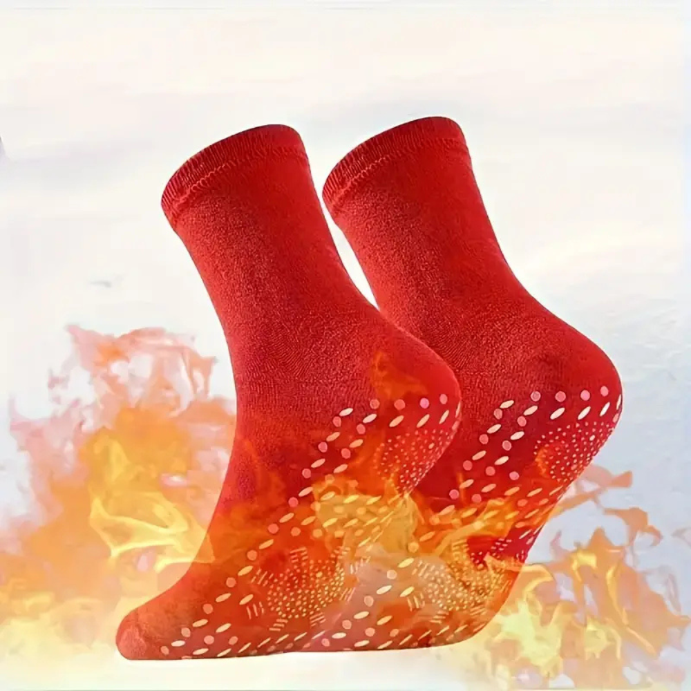 Heated Socks with Rechargeable Batteries and Adjustable Heat Levels, Breathable Knit