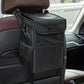 Collapsible Car Trash Bin with Waterproof Nylon and Adjustable Straps, Side Pockets