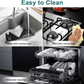 Stovetop Gap Cover with Telescoping Adjustable Fit and Silicone End Caps, Stainless Steel