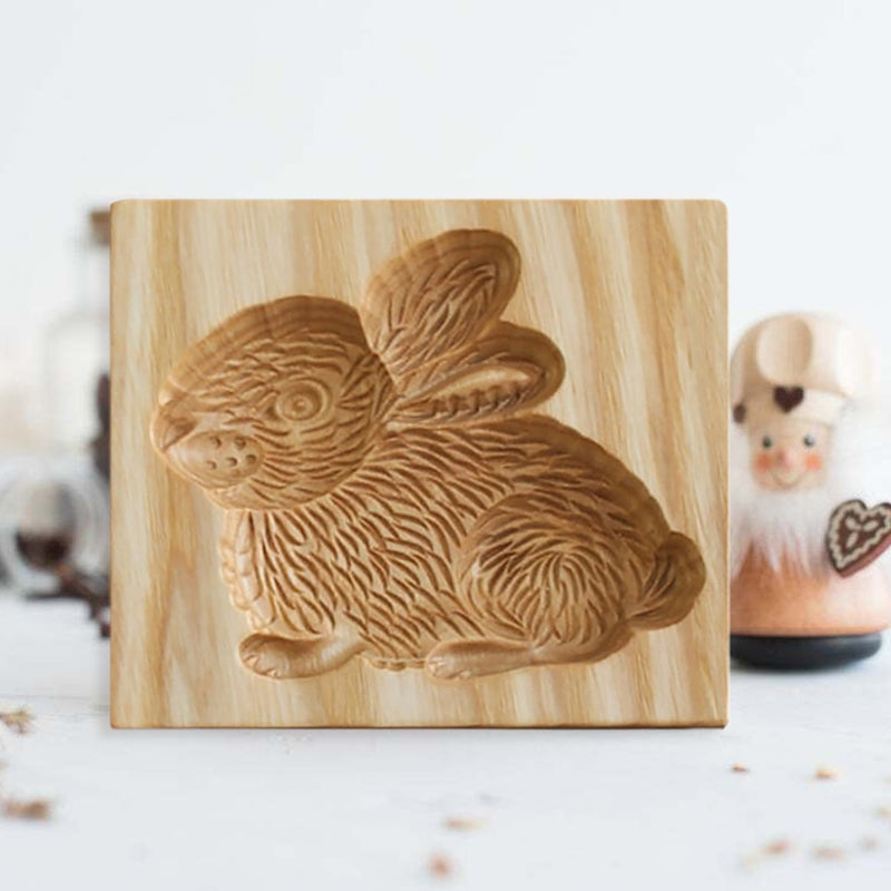 Wooden Cookie Cutter with Seven Seasonal Designs and Press-Lift Mold