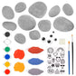 Stone Painting Set with River Stones and Acrylic Paints for Kids Ages 4-12