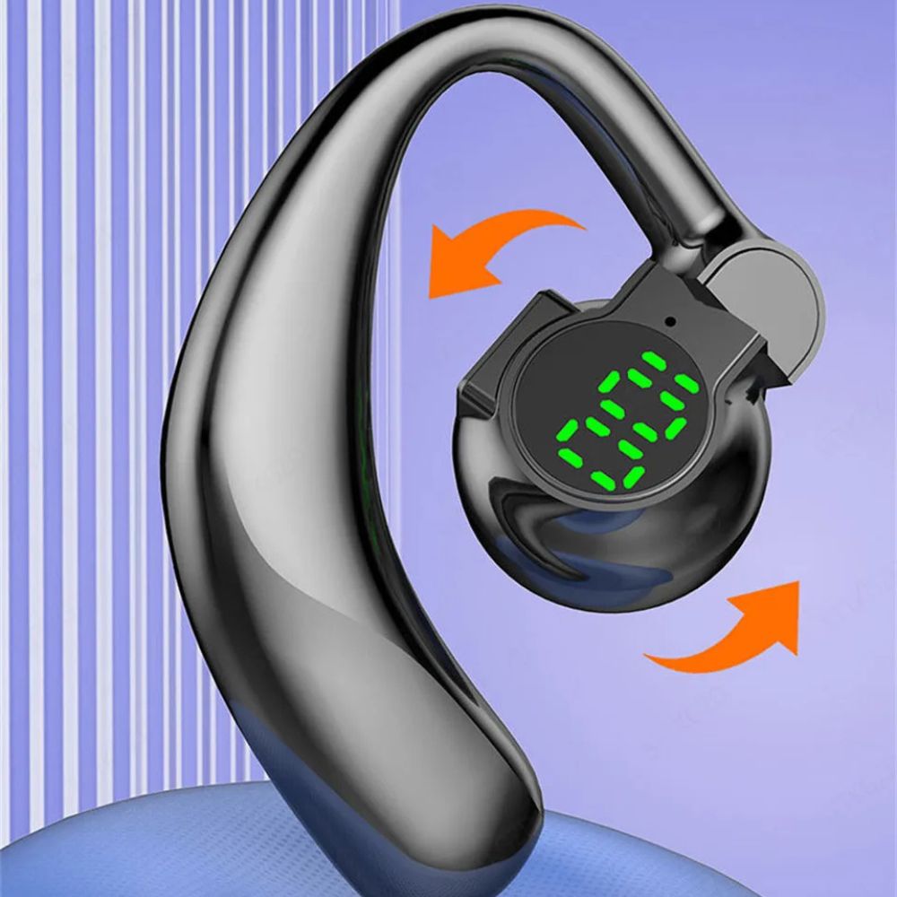 Open Ear Headphones with Air Conduction and Touch Control, 20-Hour Battery
