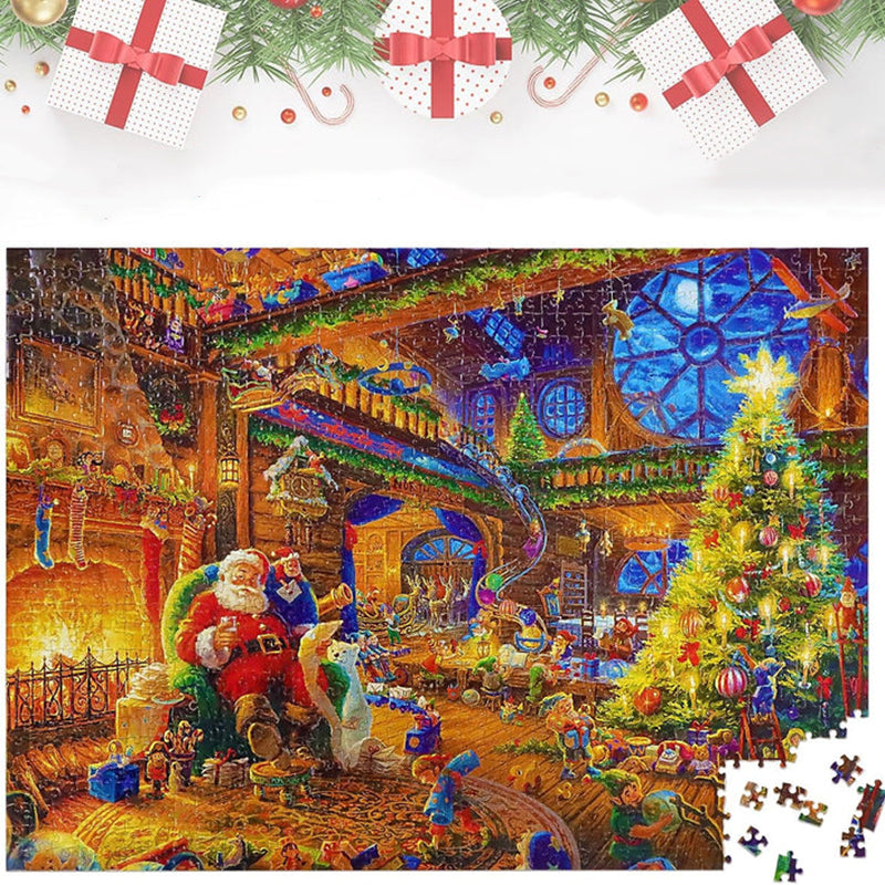 Puzzle Advent Calendar with 1008 Pieces and 24 Daily Boxes, Winter Scene