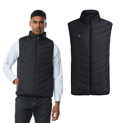 Heated Vest with Carbon Fiber Elements and 12-Hour Runtime, Three Zones
