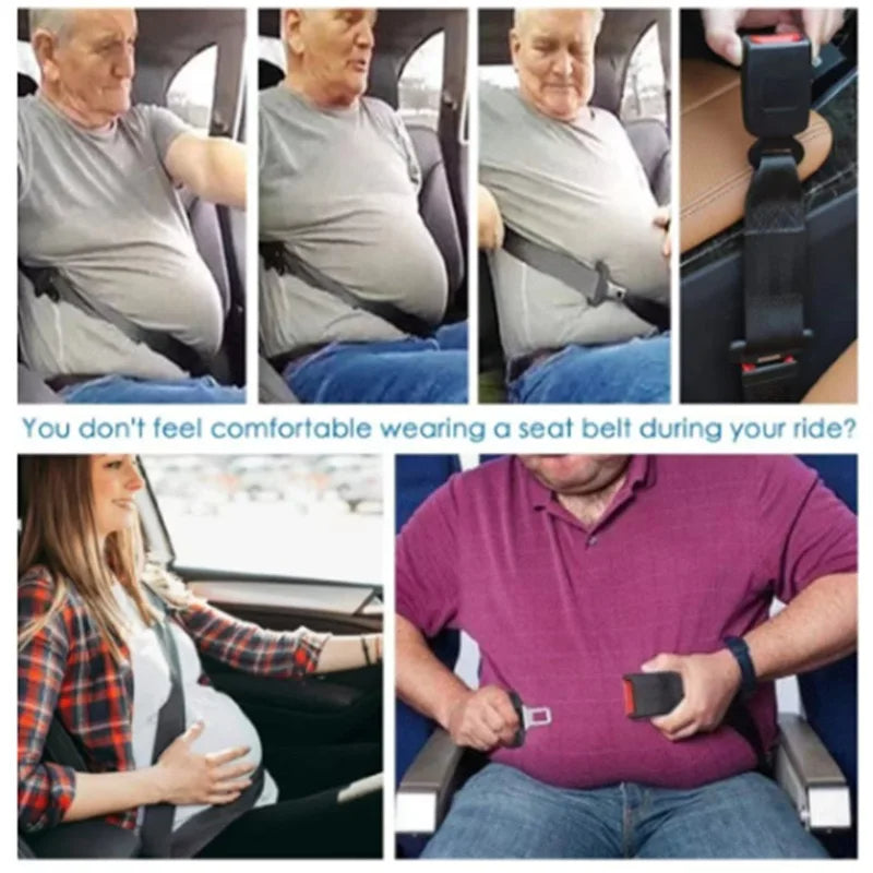 Seat Belt Extender with 14-Inch Extension and Metal ABS Construction