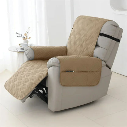 Quilted Chair Cover with Liquid-Repellent Fabric and Pet-Resistant Stitching
