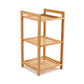 Bamboo Bath Rack with Three Open Shelves and Natural Wood Finish