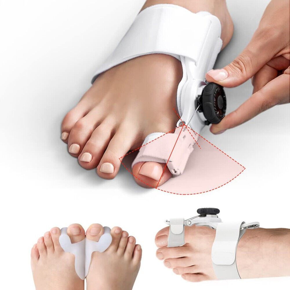 Adjustable Big Toe Corrector with Angle Knob and Securing Straps