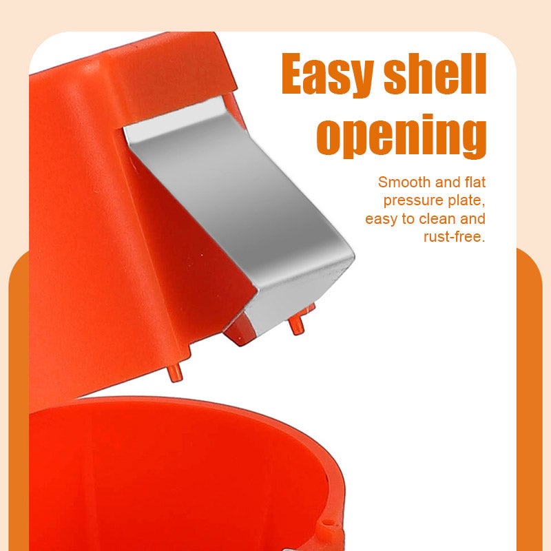 Egg Cracker with Stainless Steel Press Plate and Ergonomic Holder, Dishwasher Safe